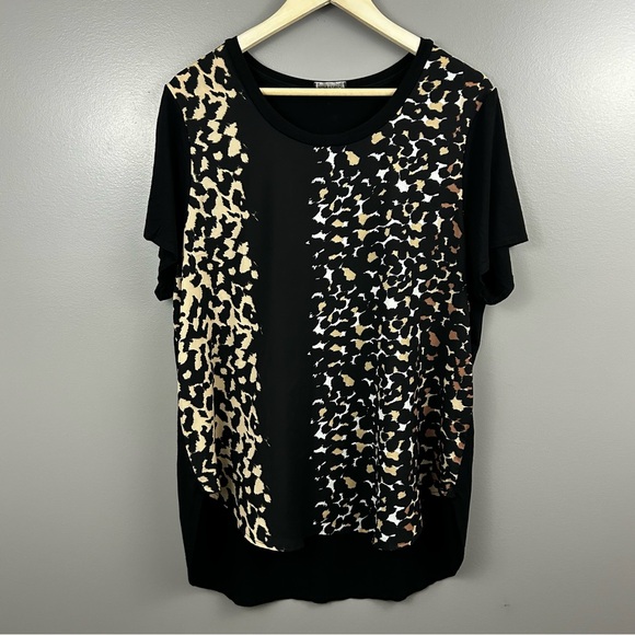Vince Camuto Animal Print High Low Shirt Size - Picture 2 of 11